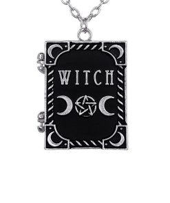 Collana gotica con libro Witch